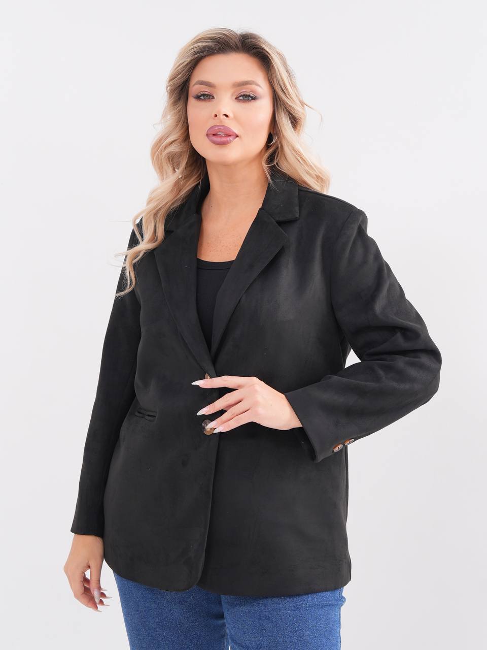 Пиджак из замши